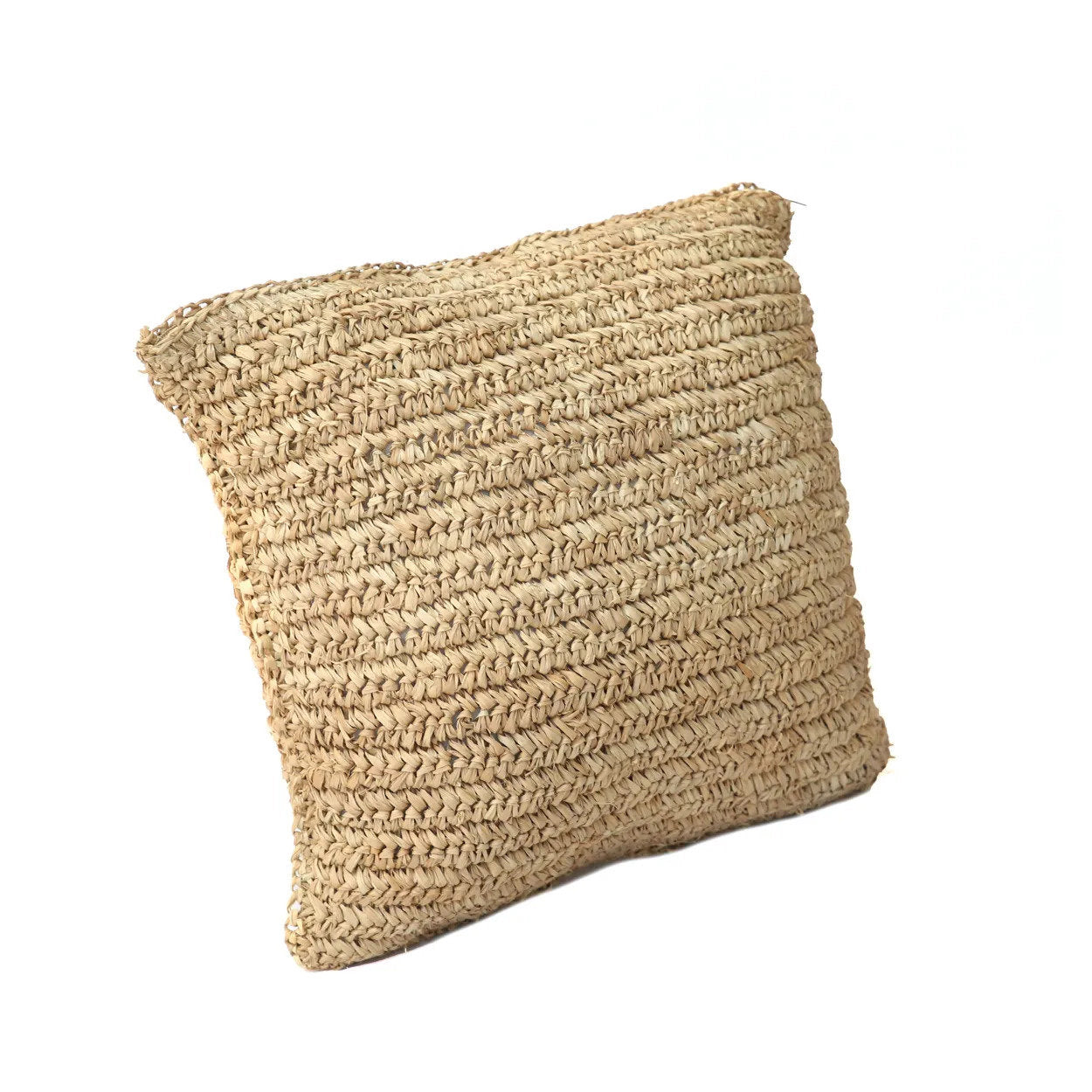 Raffia Flores Cushion Cover Square - Natural - 40x40cm