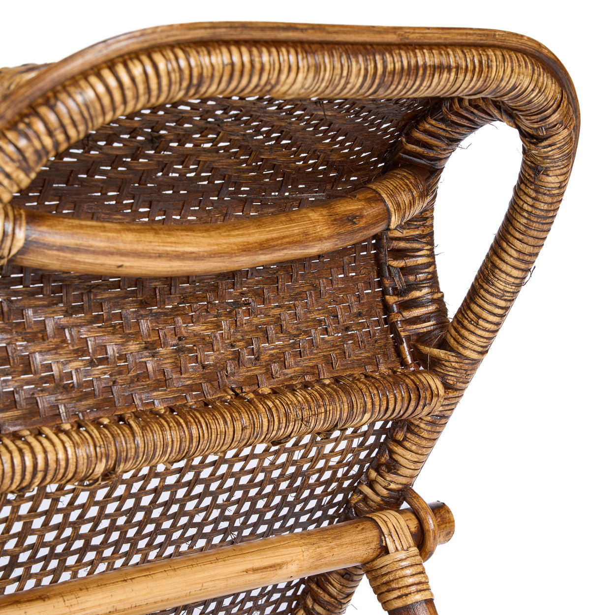 Rattan Gulvlænestol - Mørk Valnød - Nordic Unique