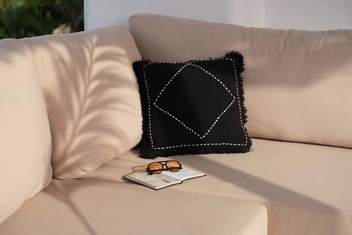 Kasbah Cushion Cover - Black White