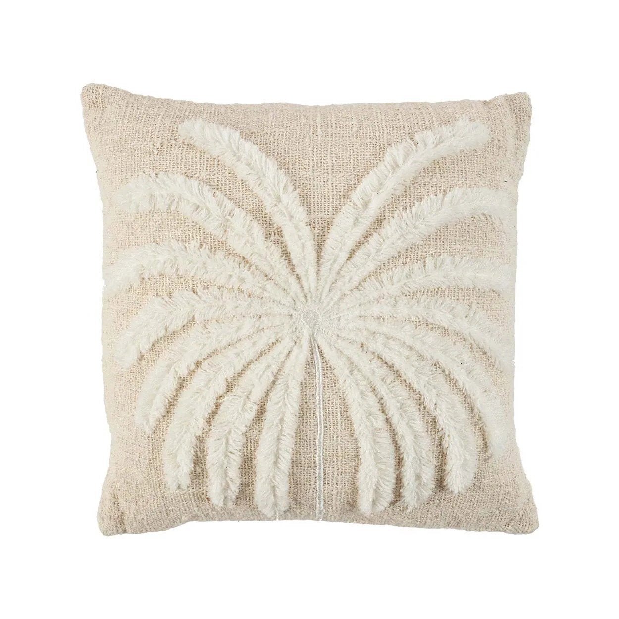 Isla Palm Pillowcase - Natural White