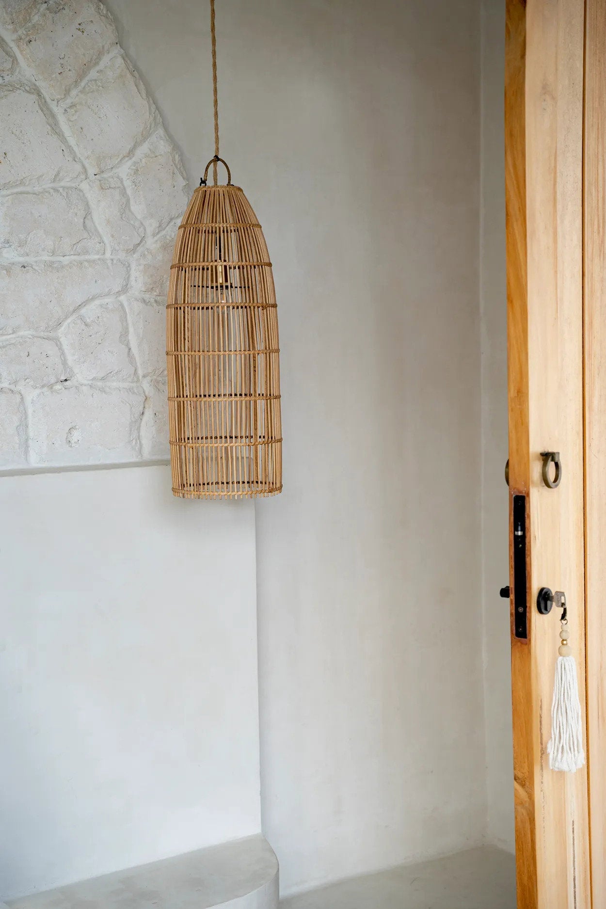 Fiskerfælden Lampe Vedhæng  - Naturlig - M