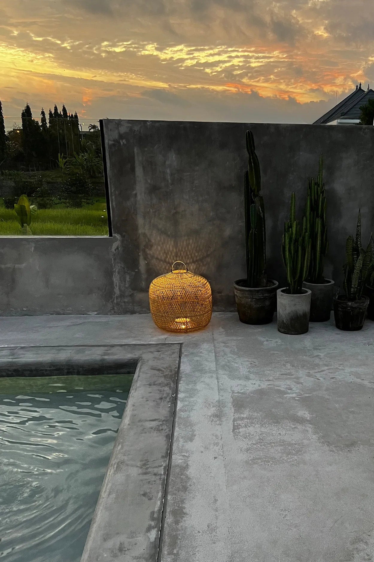 Batu Bolong Lampe Vedhæng - Naturlig - L