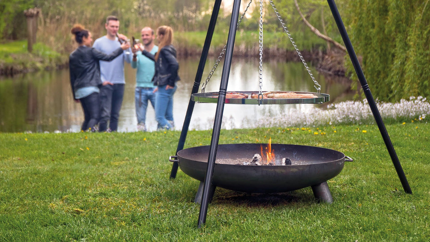 Barbecue Tripod Bålfadstativ – Sort/Sølv - Nordic Unique