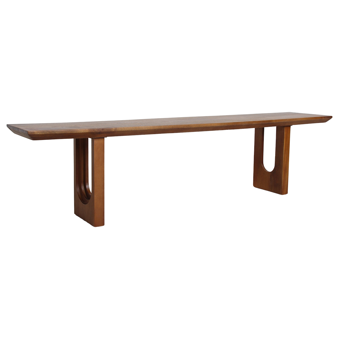 Bullnose-faset mangotræs spisebænk - 220 cm