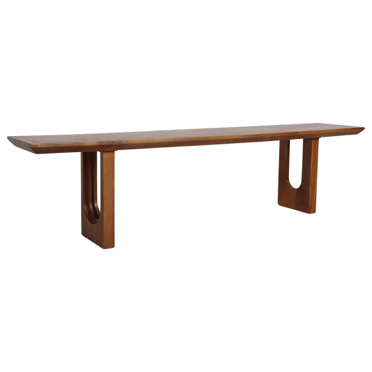 Bullnose-faset mangotræs spisebænk - 220 cm