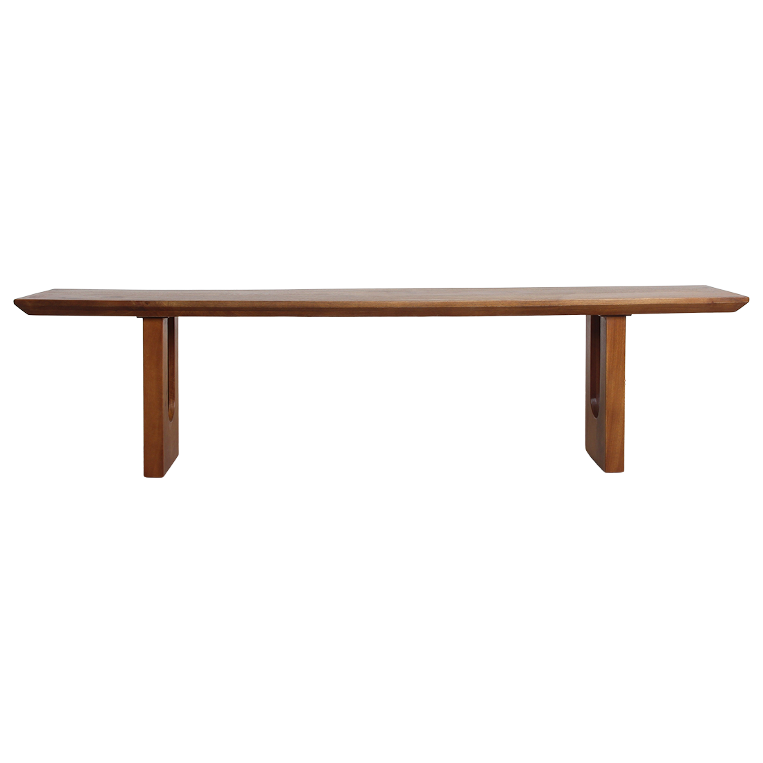 Bullnose-faset mangotræs spisebænk - 220 cm