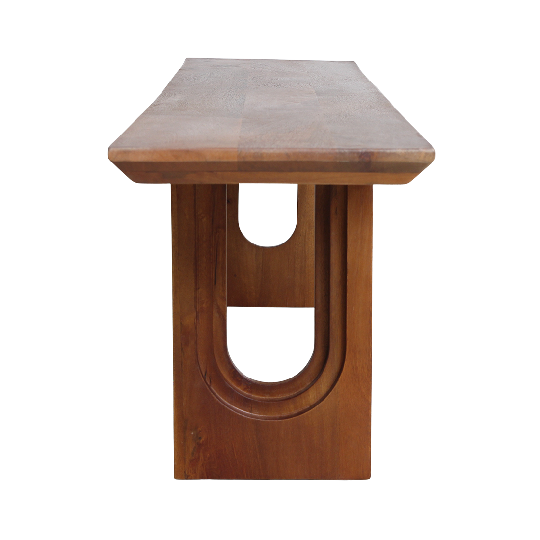Bullnose-faset mangotræs spisebænk - 220 cm