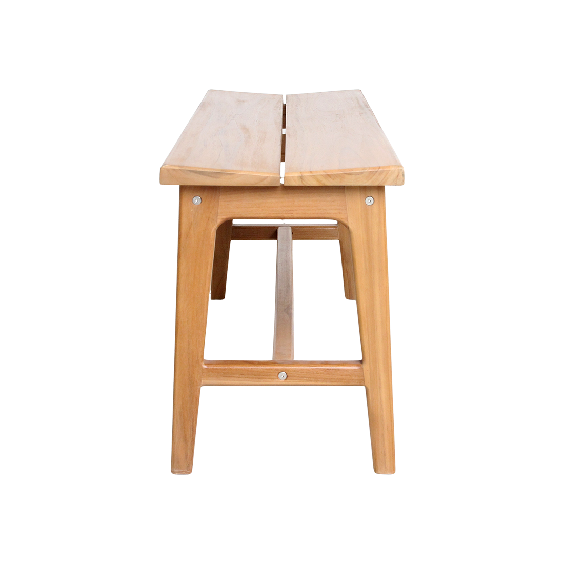 Teakbænk - 120x35x48 cm