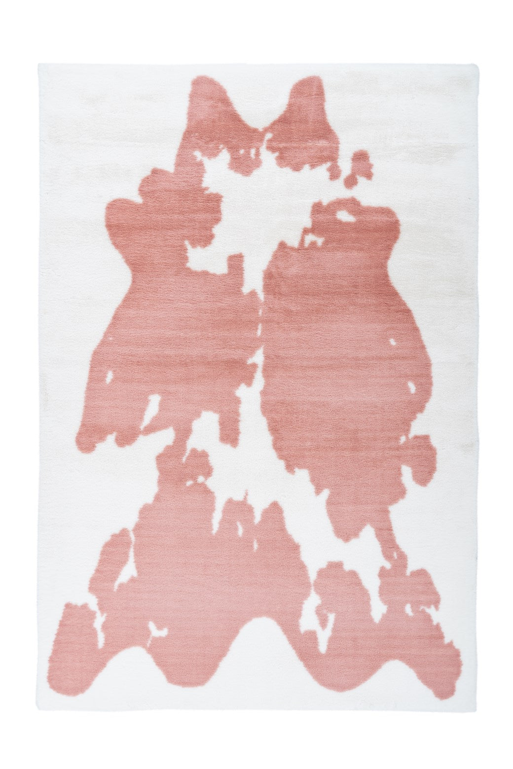 Kaninmønster Tæppe – Rosa / Hvid – 120 x 160 cm - Nordic Unique