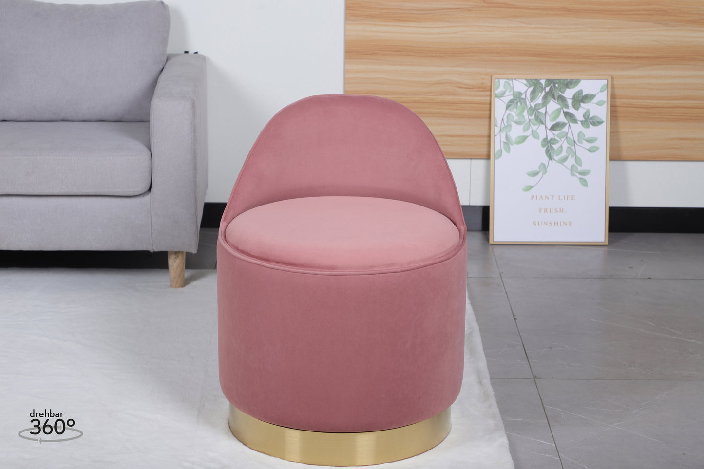 Dreje­puf Viktor 100 – Rosa - Nordic Unique