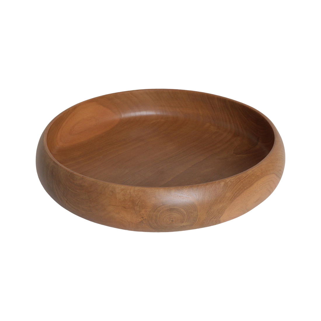 Stor teaktræskål - Ø 37 cm