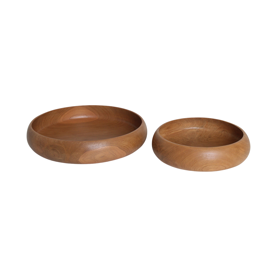 Stor teaktræskål - Ø 37 cm