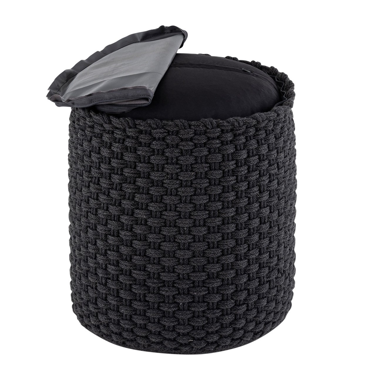 Merino Pouf – Udendørs/Indendørs Ø40 x H45 cm – Antracit / Grå - Nordic Unique