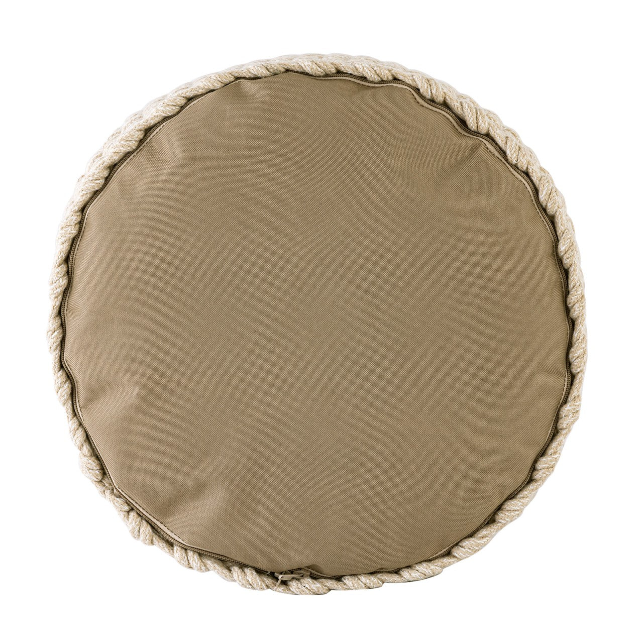 Merino Pouf – Udendørs/Indendørs Ø40 x H45 cm – Beige / Hvid - Nordic Unique