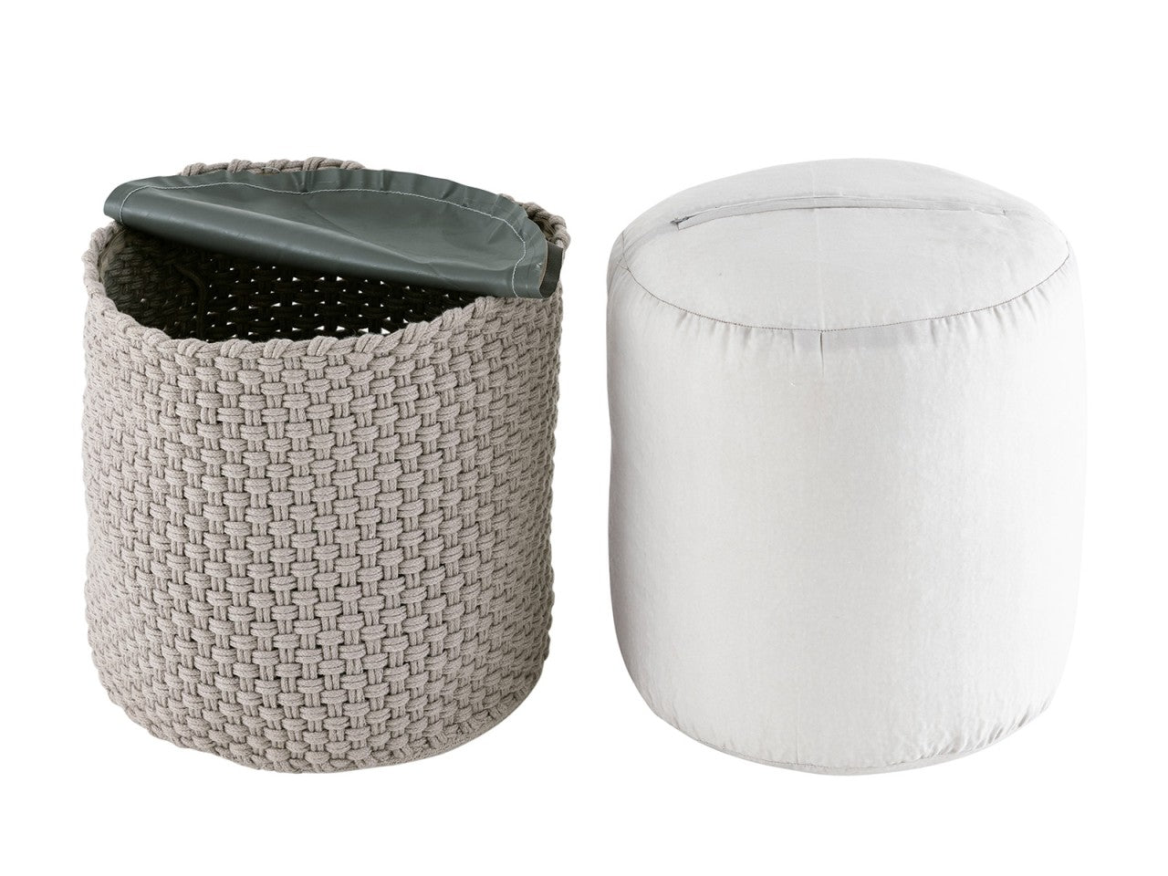 Puf Udendørs Ø40 H45cm - Sølvgrå - Nordic Unique