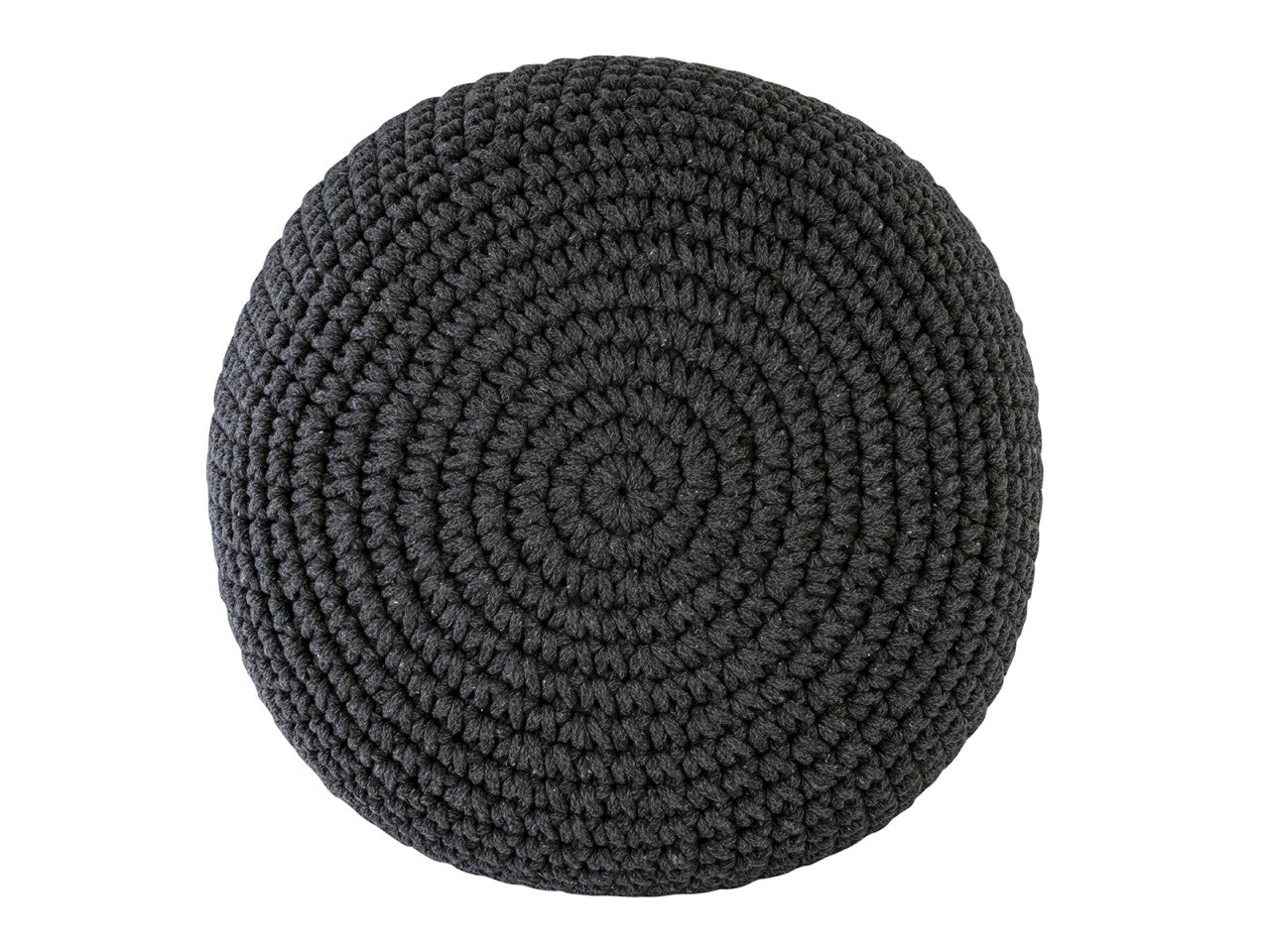 Puf Grovstrik Ø55 H37 - Sort Grå - Nordic Unique