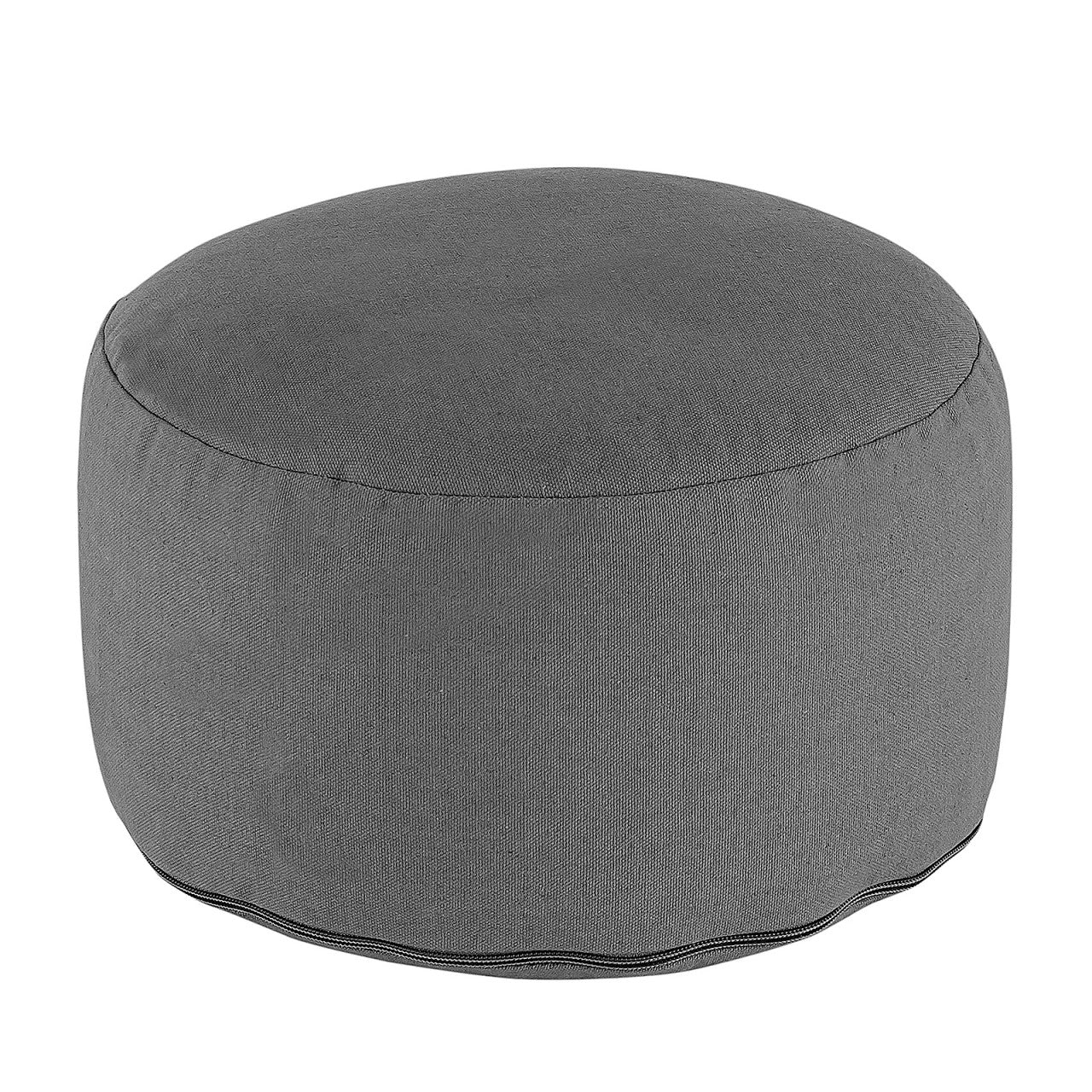 Yogapude & Meditationspude Rund - H20 x Ø31 cm - Grå - Nordic Unique