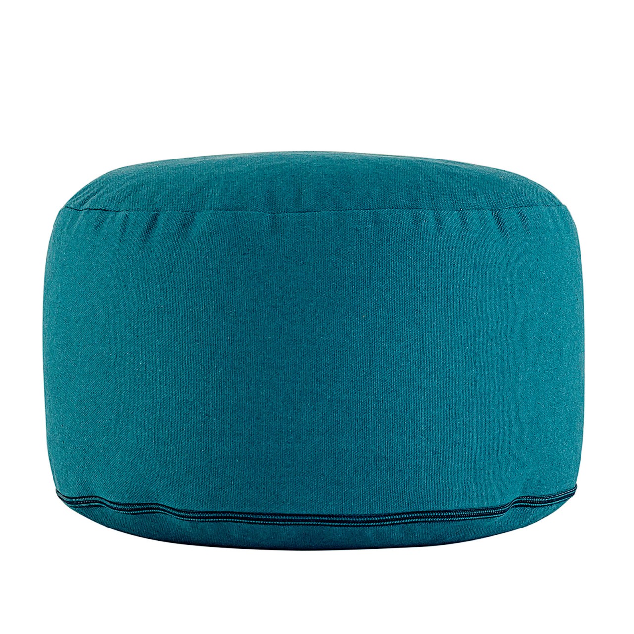 Yogapude & Meditationspude Rund - H20 x Ø31 cm - Petroleum - Nordic Unique