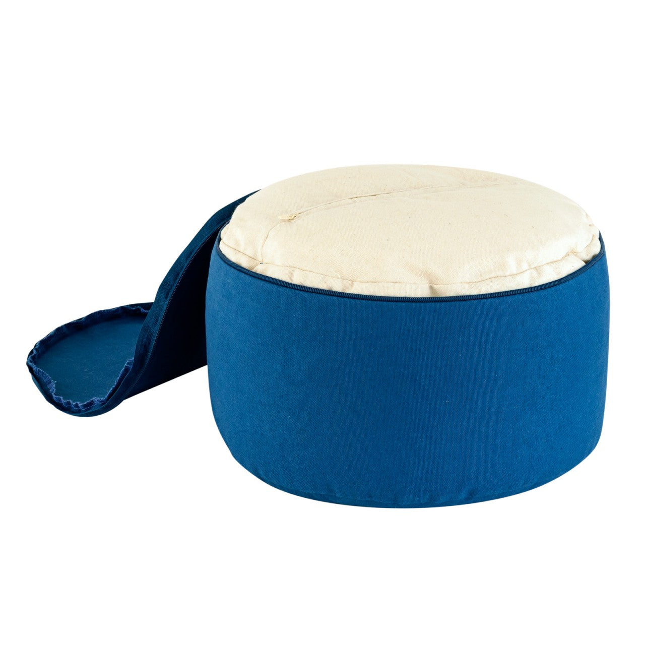 Yogapude & Meditationspude Rund - H20 x Ø31 cm - Blå - Nordic Unique