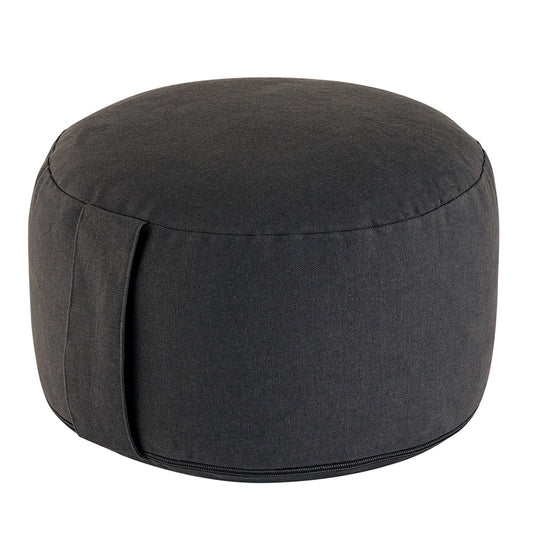 Yogapude & Meditationspude Rund - H20 x Ø31 cm - Sort