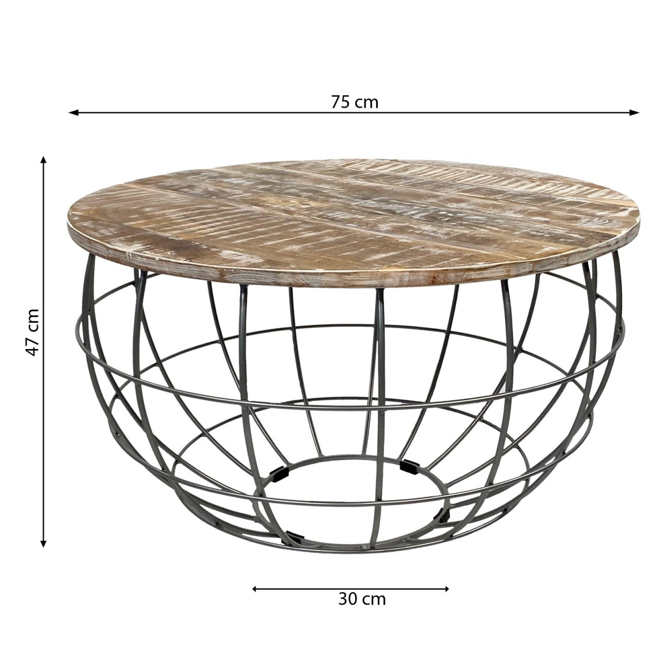 Lexington rundt sofabord – bæredygtigt sofabord i massivt træ - Træ Ø75cm