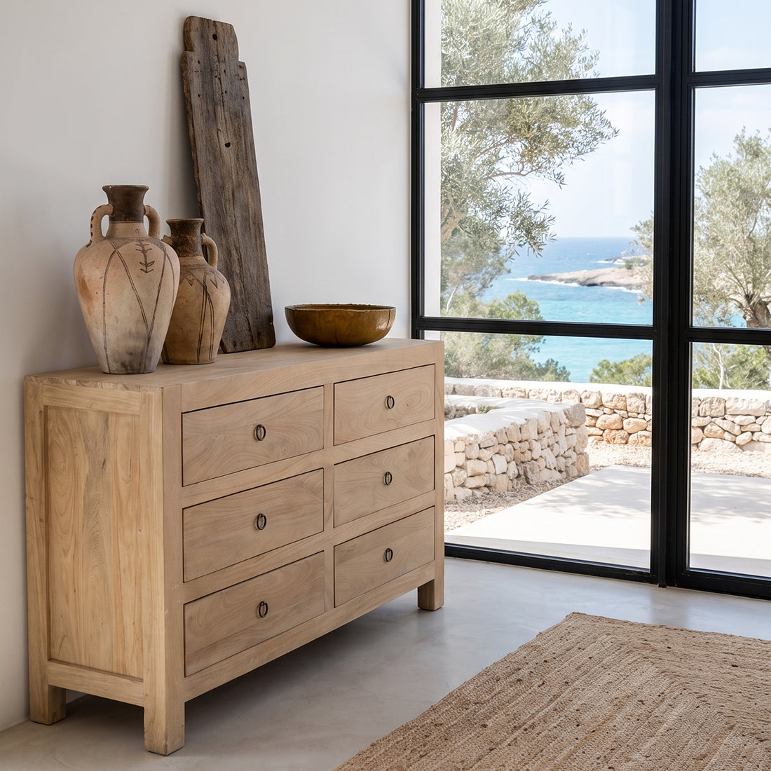 Beachwood kommode i mangotræ - 140x42x85 cm