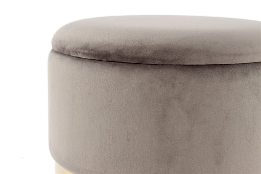 Puf Zora 100 – Sæt Af 2 – Grå / Guld / Sort - Nordic Unique