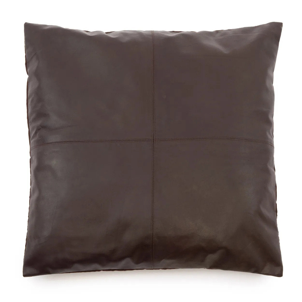 Kuben læderpudebetræk - Choco - 60x60cm