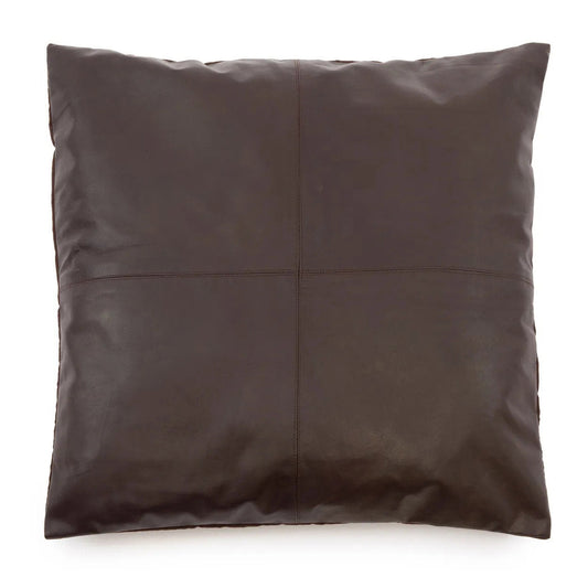 Kuben læderpudebetræk - Choco - 60x60cm
