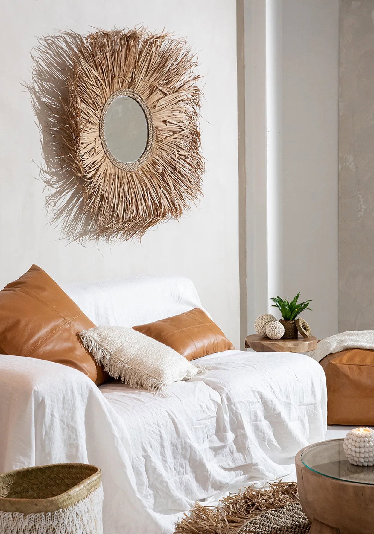 The Camel Leather Cushion Cover - Camel - 30x50cm