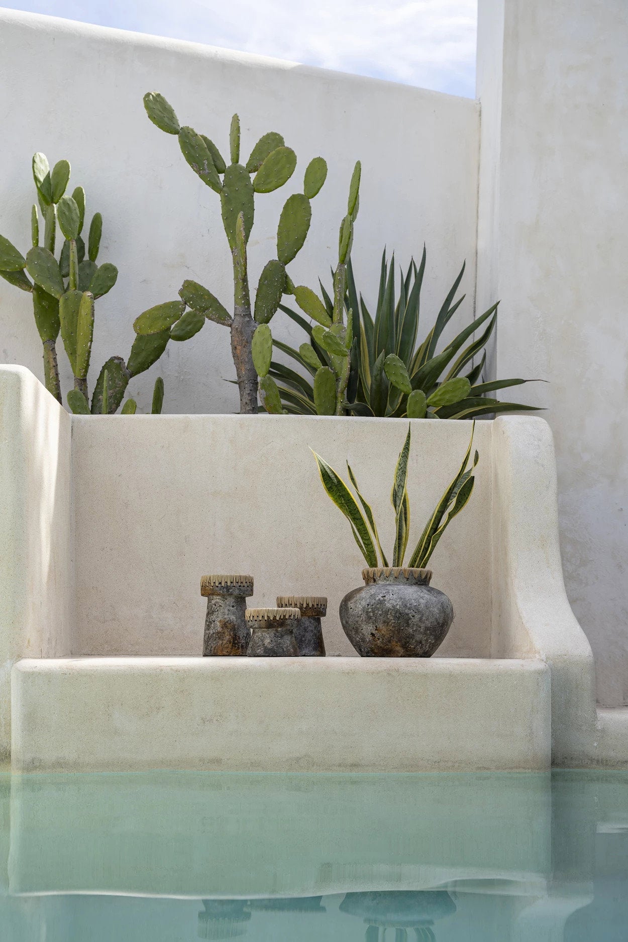 Madrid Vase - antique grey - L