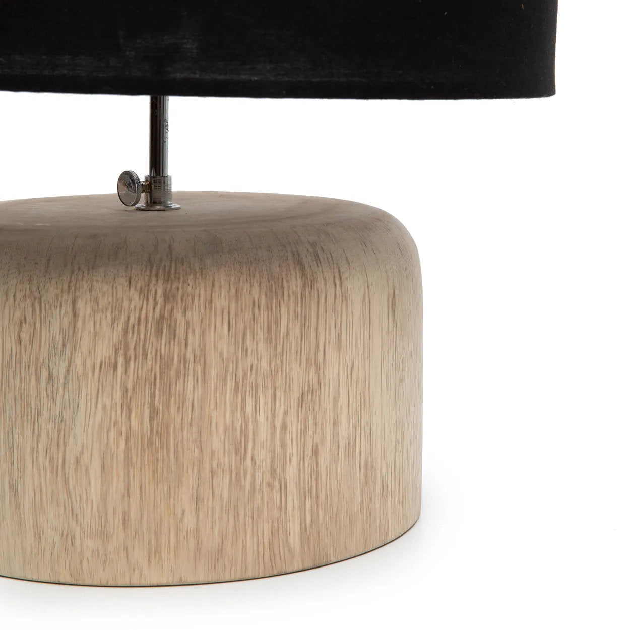 Teak table lamp - Natural black