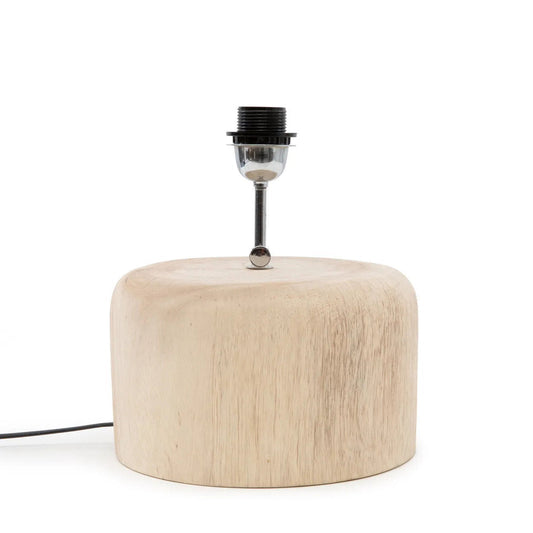 Teak Wood Table Lamp Base - Natural