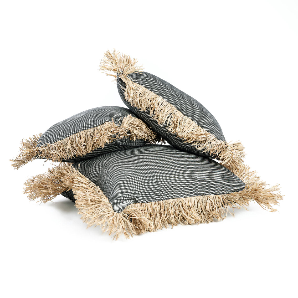 Cotton Bonita Pillowcase - Natural Black - 40x40cm