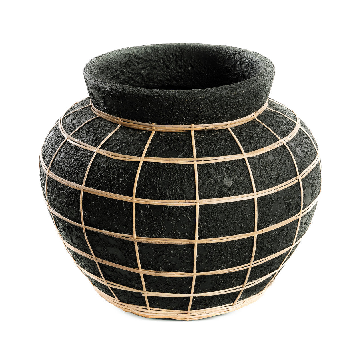 Stomach Vase - Black Natural - L