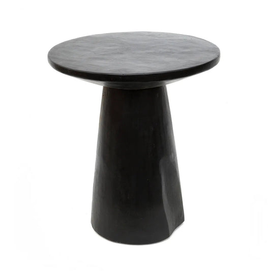 Timber Conic Side Table - Black - 50cm