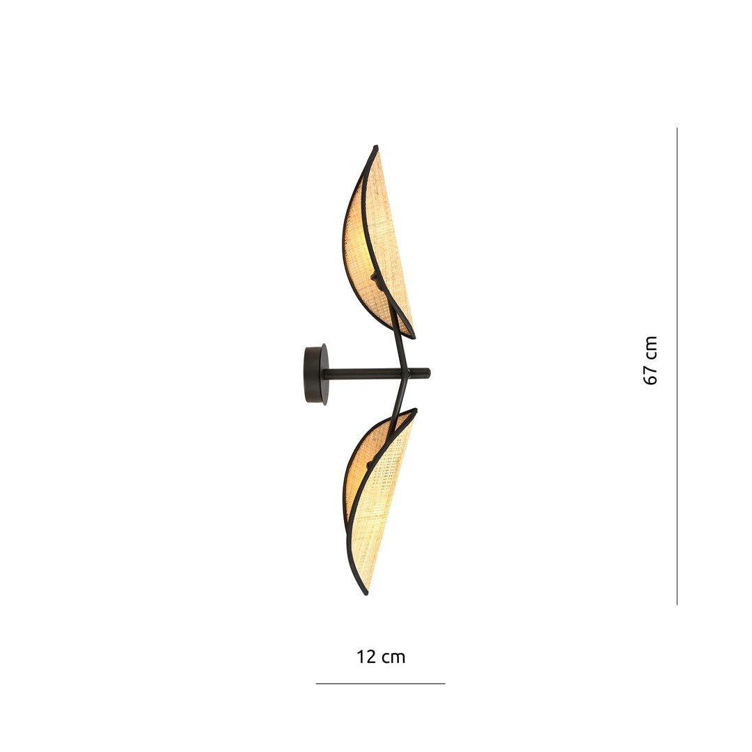 Loftlampe VENE K2 - Sort / Rattan - Nordic Unique