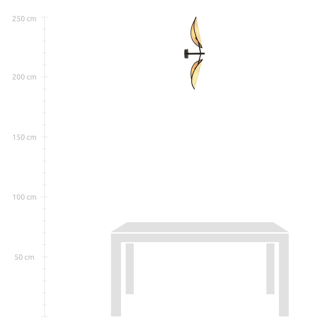 Loftlampe VENE K2 - Sort / Rattan - Nordic Unique