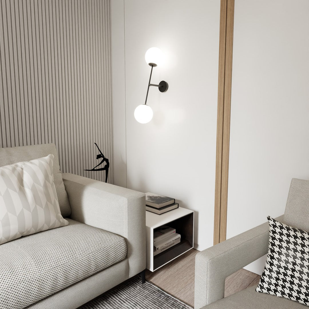 Loftlampe LINEAR K2 - Sort / Hvid - Nordic Unique