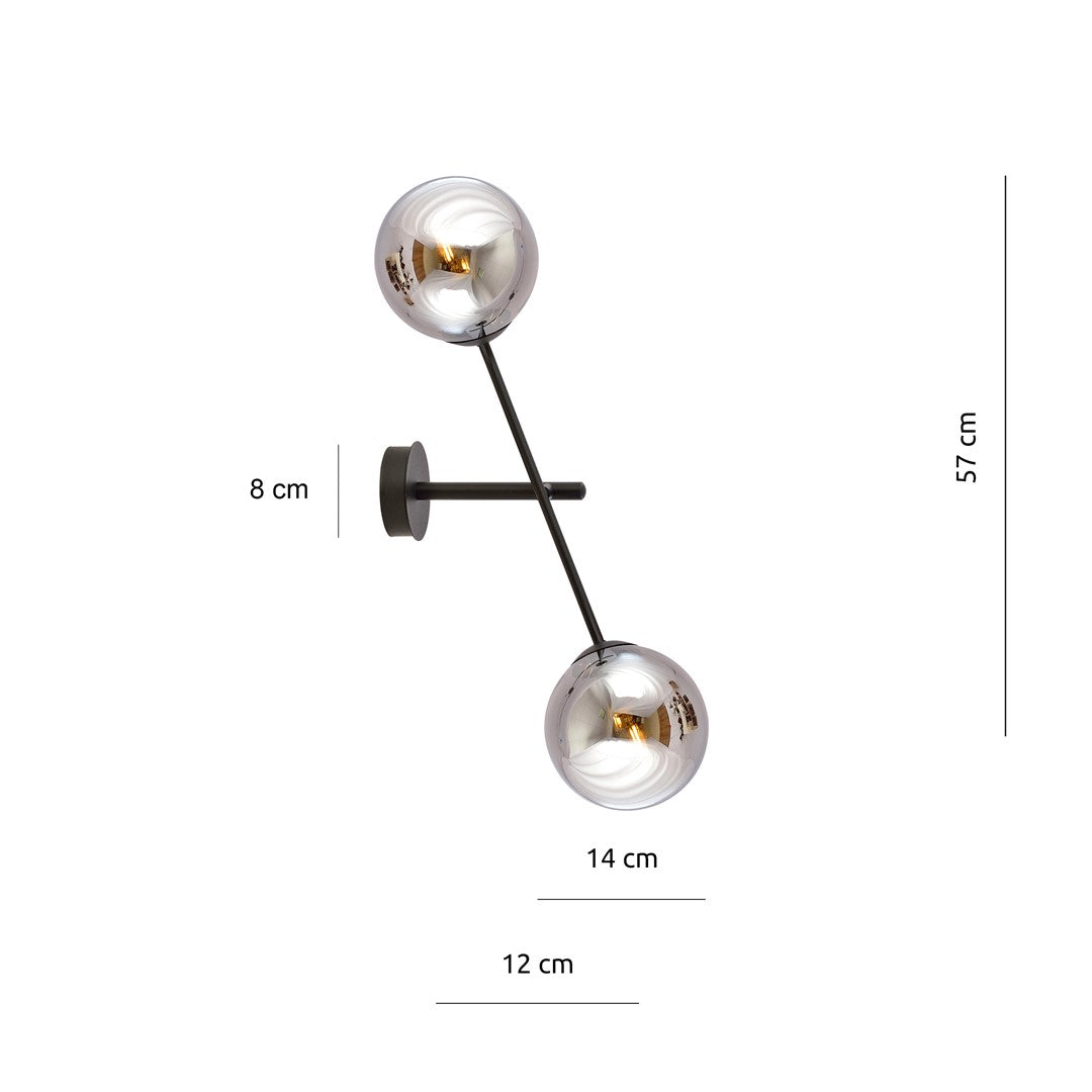 Loftlampe LINEAR K2 - Sort / Grafit - Nordic Unique