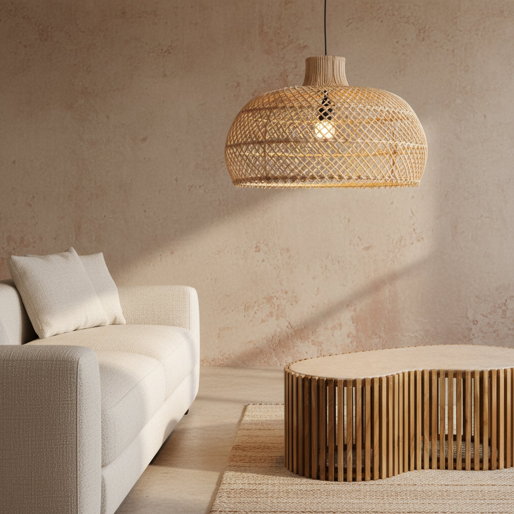 Maze rattan hængelampe naturel - Ø 57 x 36 cm