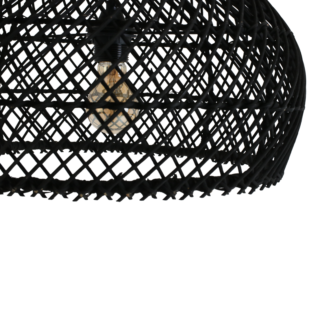 Maze rattan hængelampe sort - Ø 42x36 cm