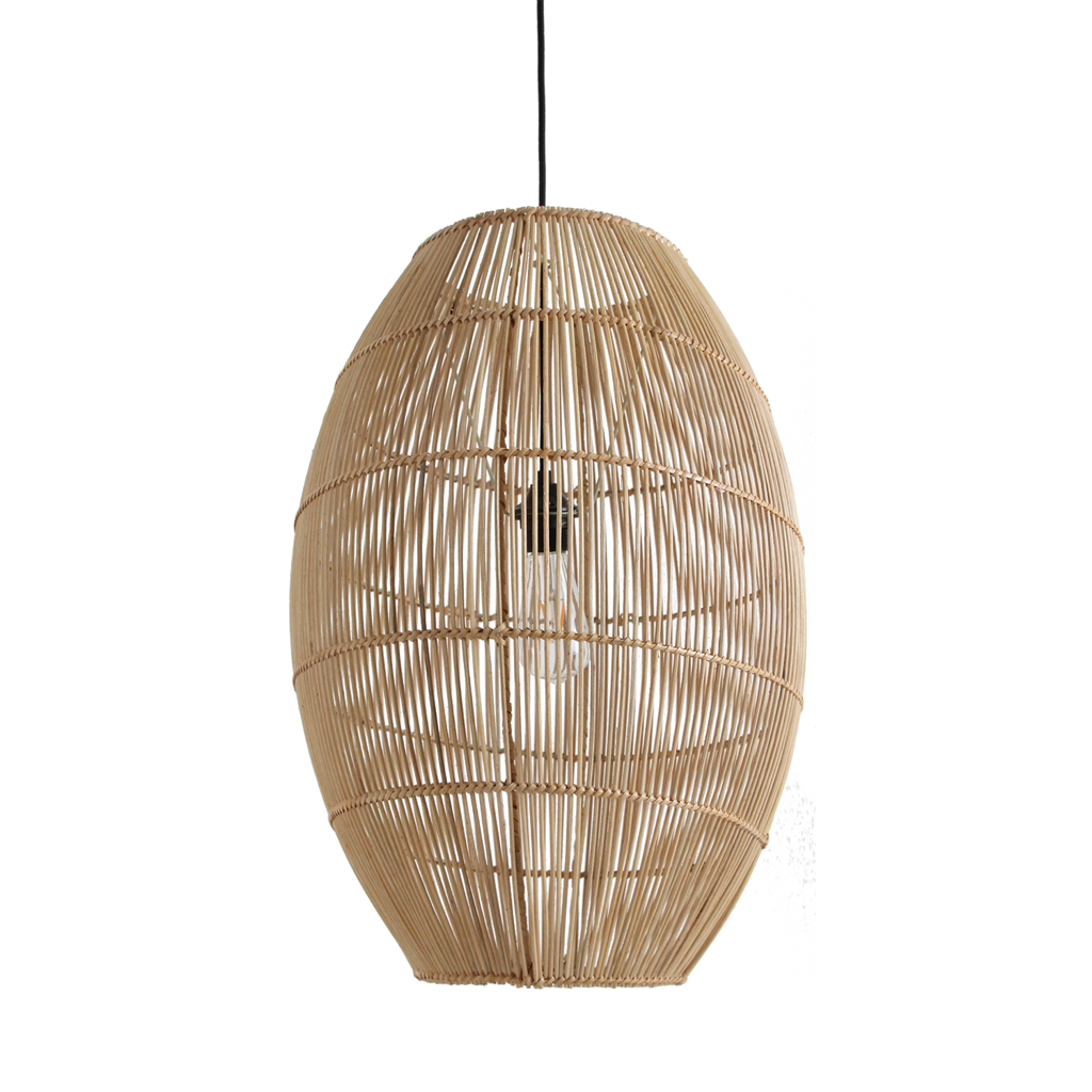 Luna rattan hængelampe Halo - Ø 40x60 cm