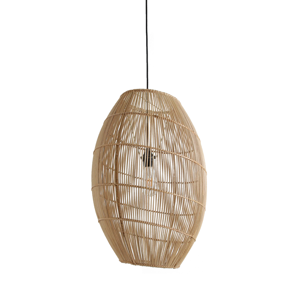 Luna rattan hængelampe Halo - Ø 40x60 cm