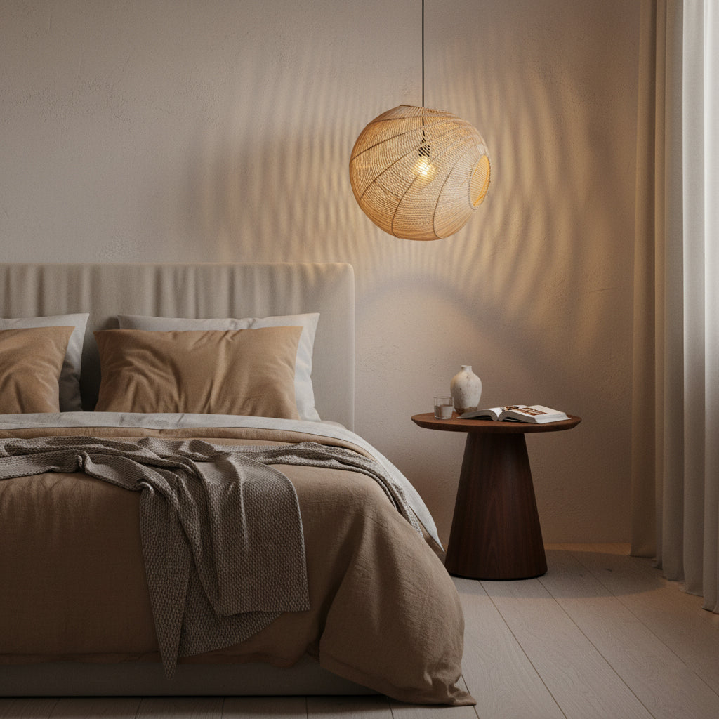 Luna rattan hængelampe Sphere - 50x52x50 cm