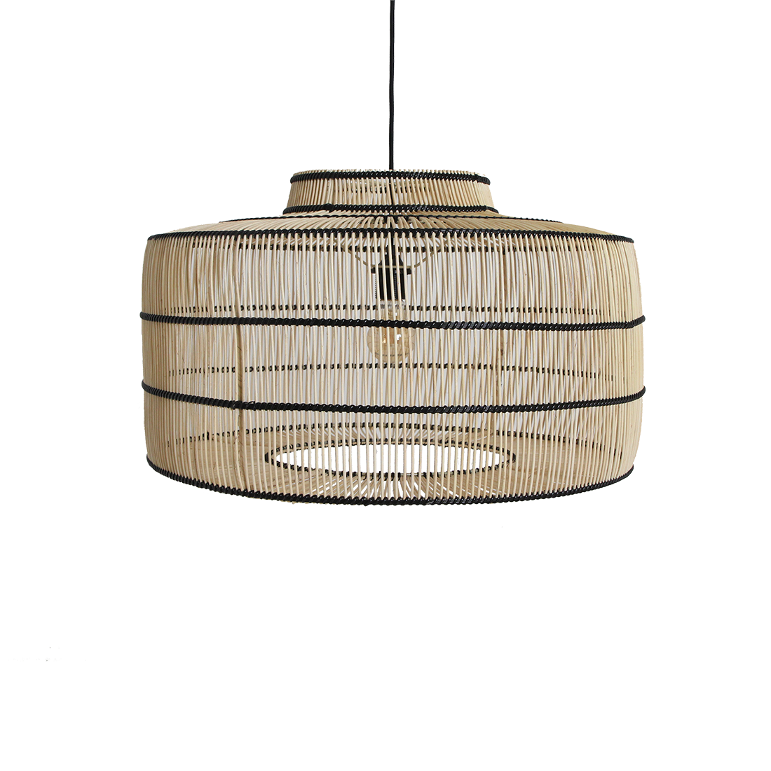 Stella rattan hængelampe - 61x61x36 cm