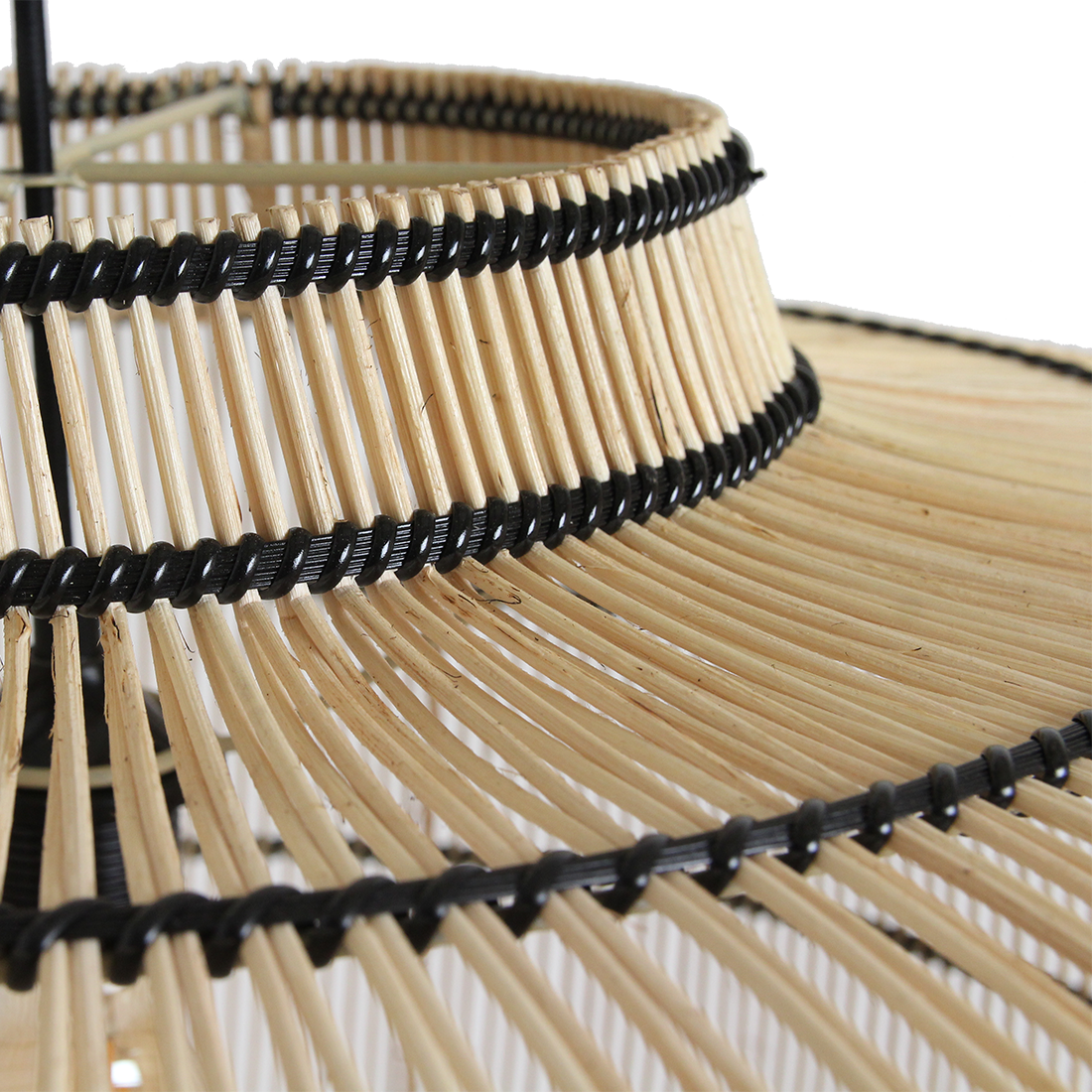 Stella rattan hængelampe - 61x61x36 cm