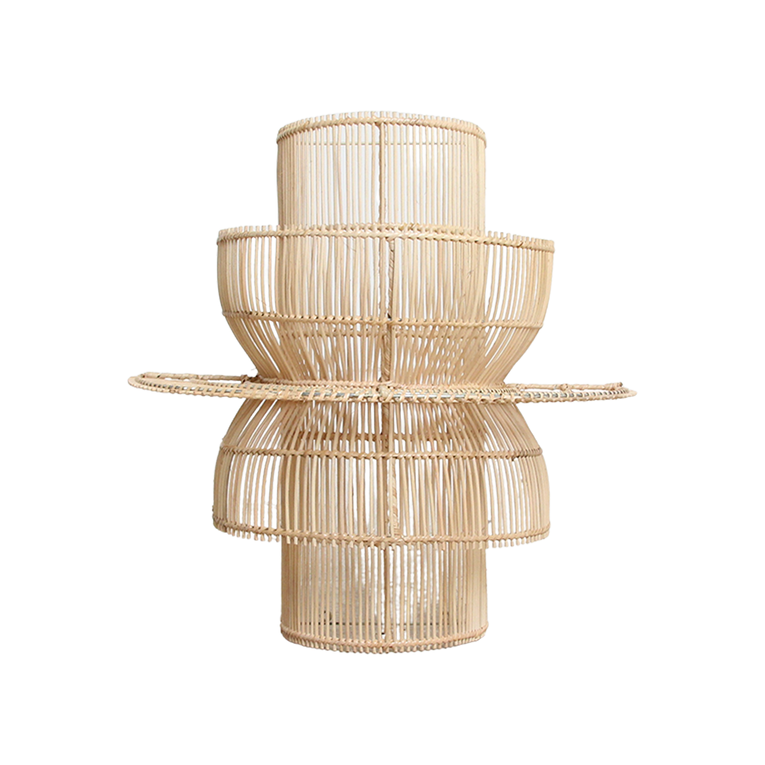 Saturn rattan væglampe - 33x52x55 cm