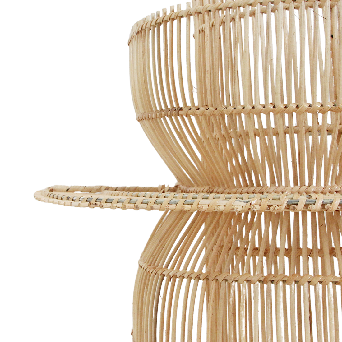 Saturn rattan væglampe - 33x52x55 cm