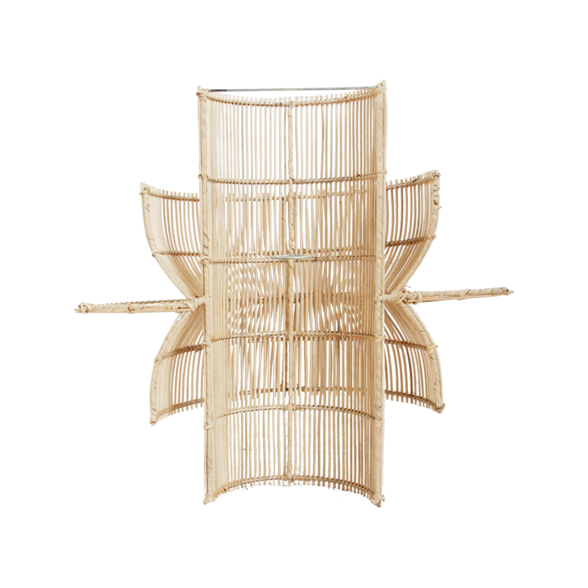 Saturn rattan væglampe - 33x52x55 cm